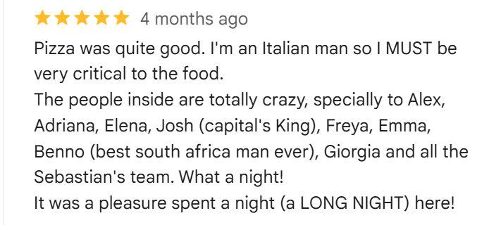 Guest review screenshot 2