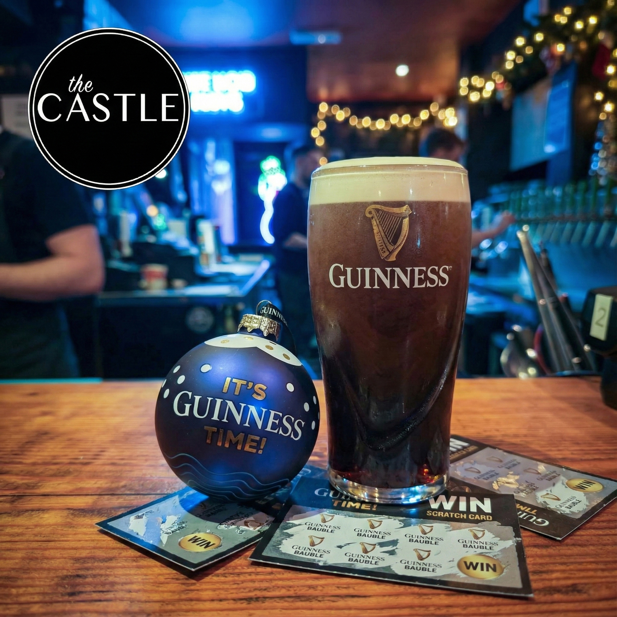 Fresh Guinness served at The CASTLE