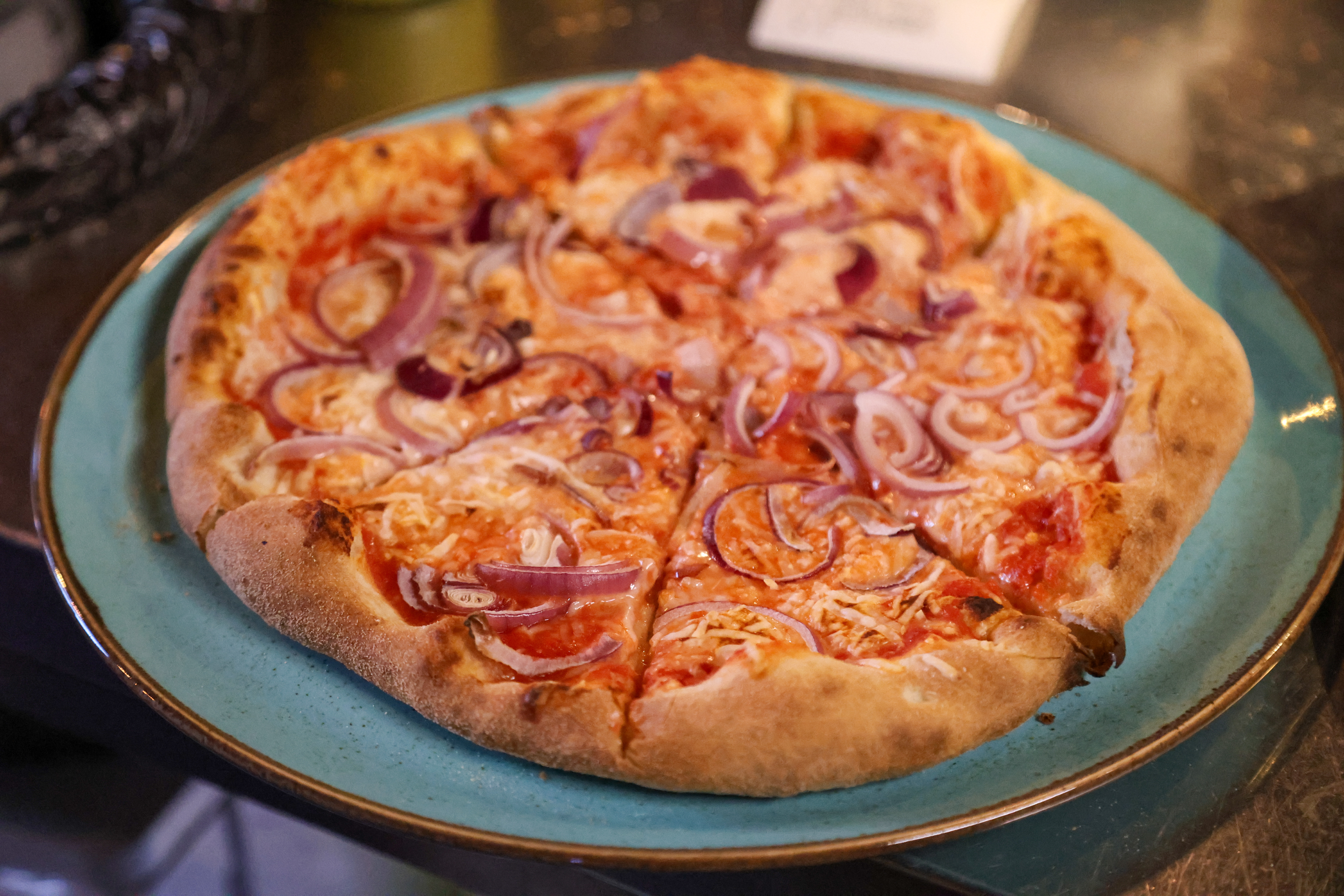 Fresh homemade pizza at The CASTLE Pub Berlin